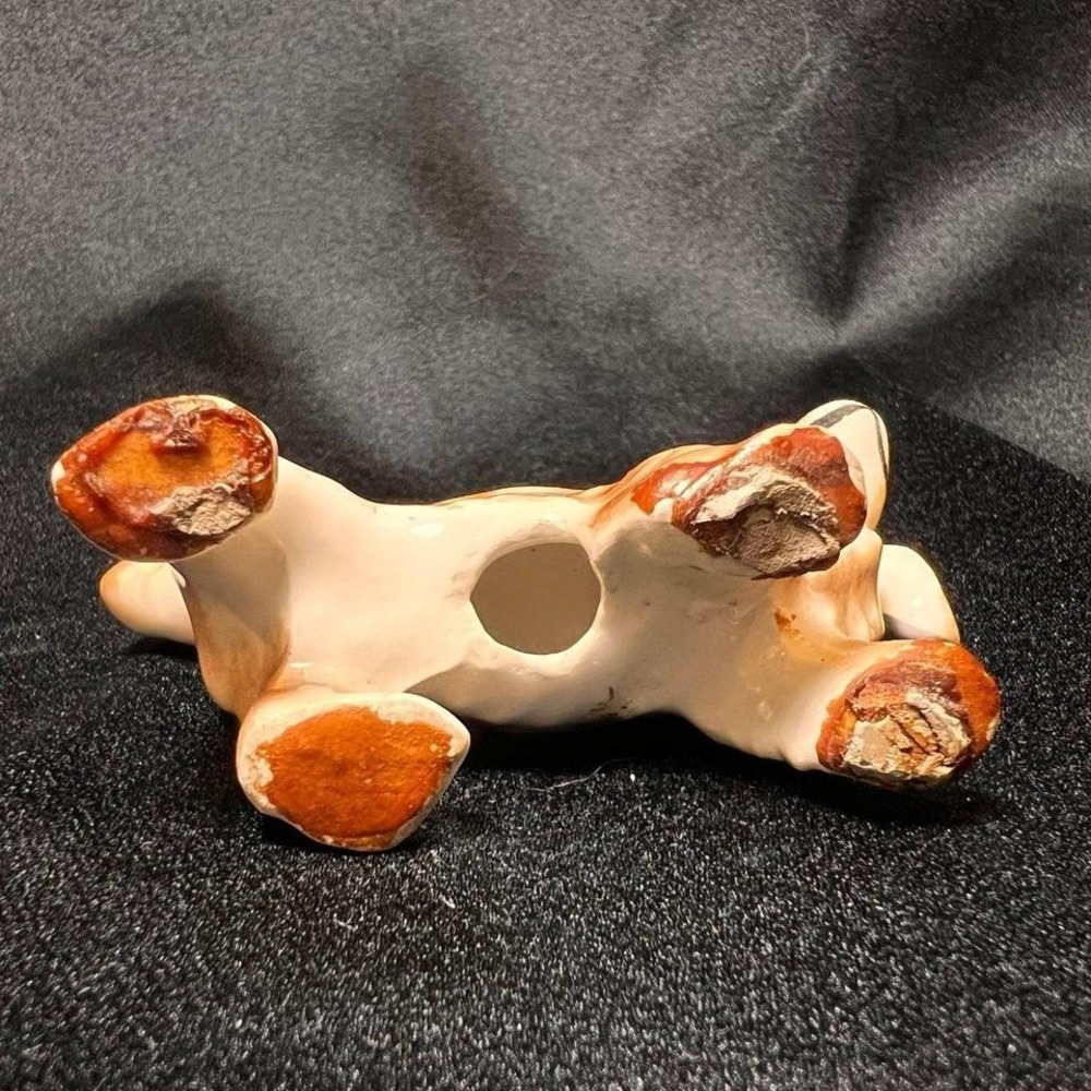 Cocker Spaniel Figurine Vintage Small Brown White Excellent Ceramic Dog - Picture 7 of 7